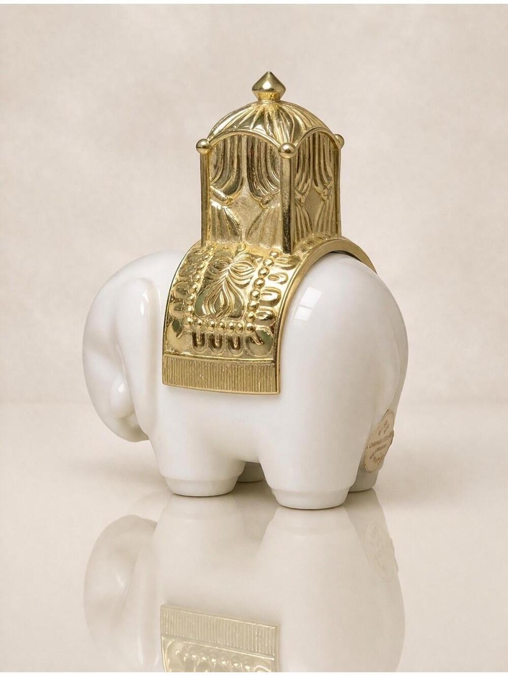 Avon 1970s Royal Elephant Charisma Cologne Figural Bottle, 2.75x4”